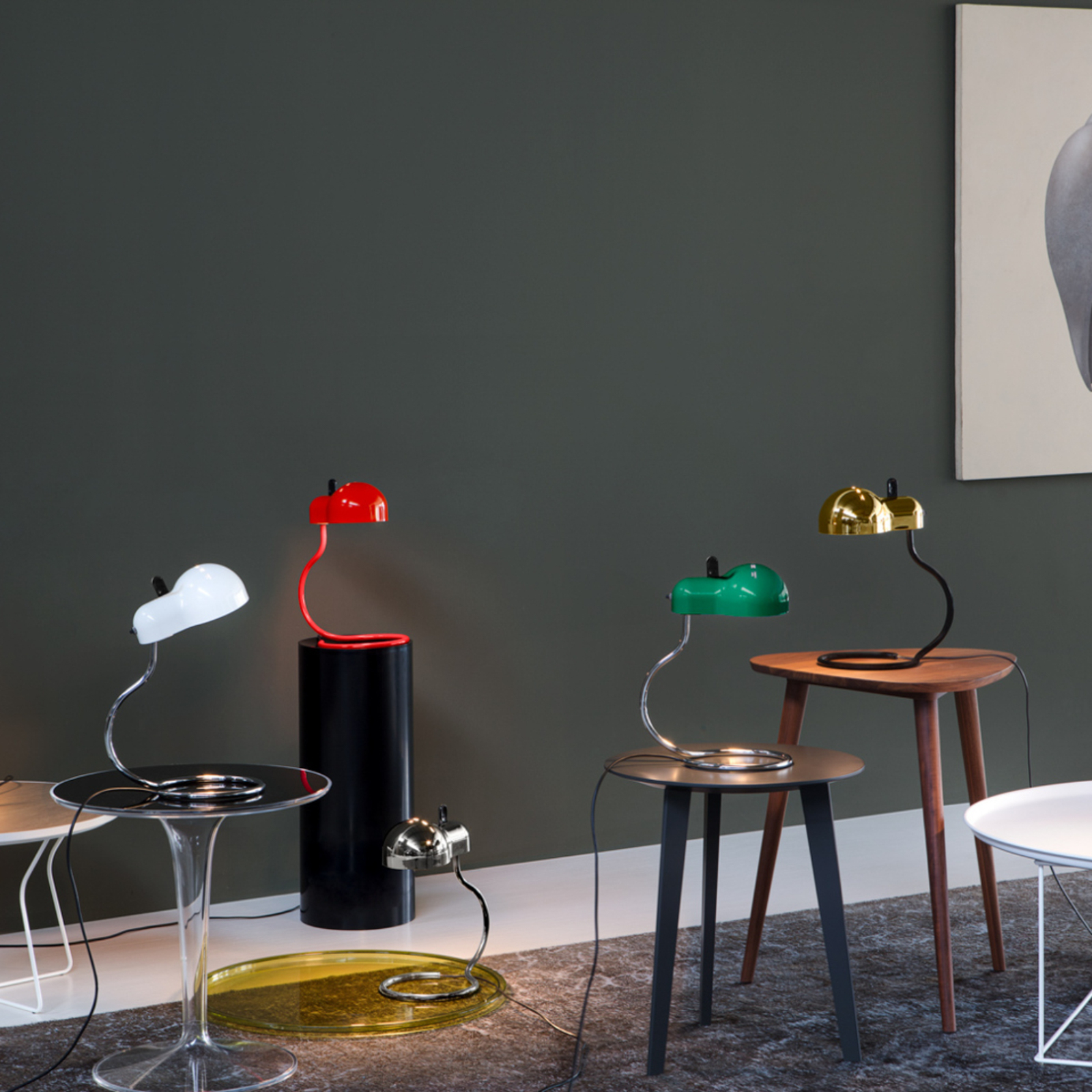 Stilnovo Minitopo LED stolní lampa, černá