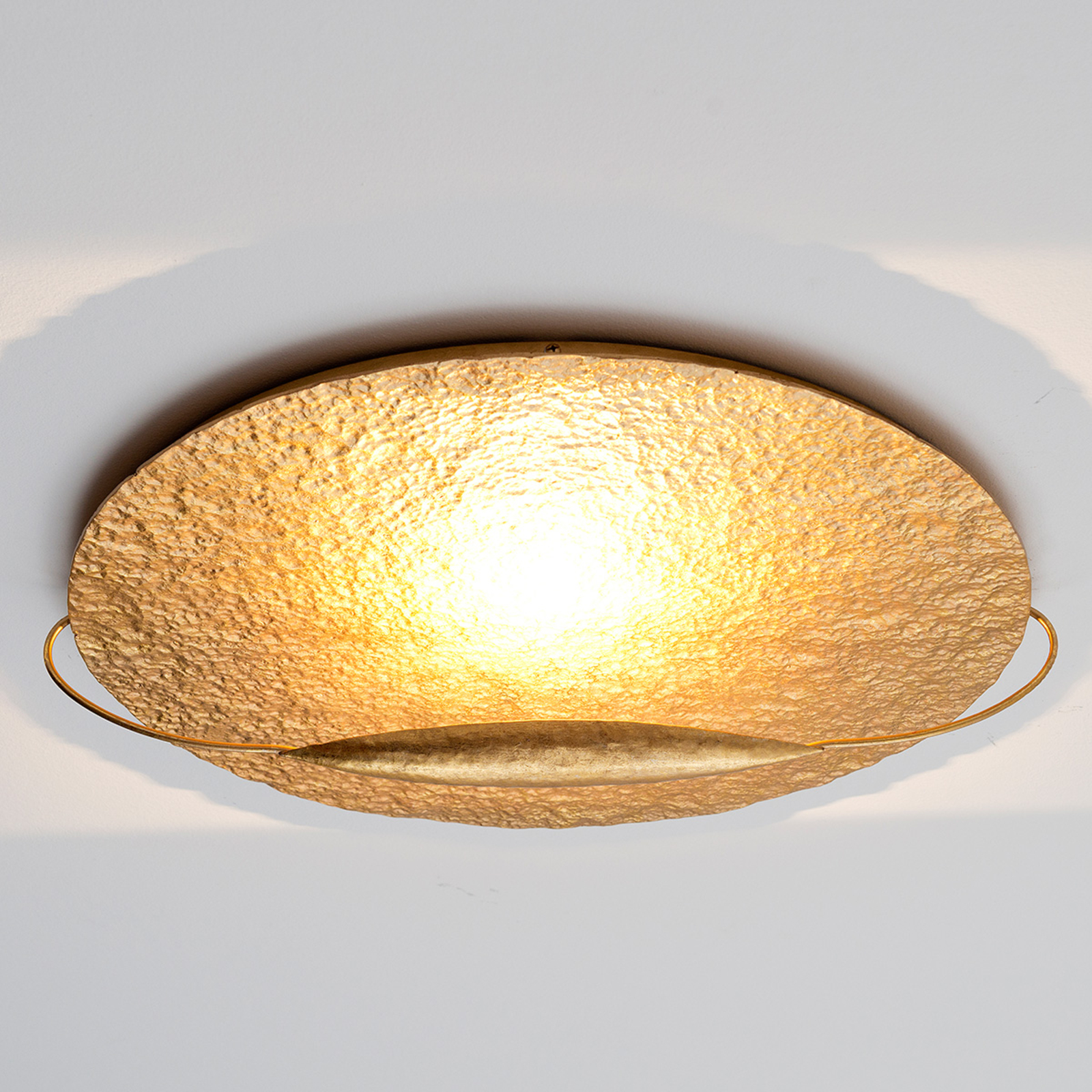 Zlaté stropné LED svietidlo Trabant