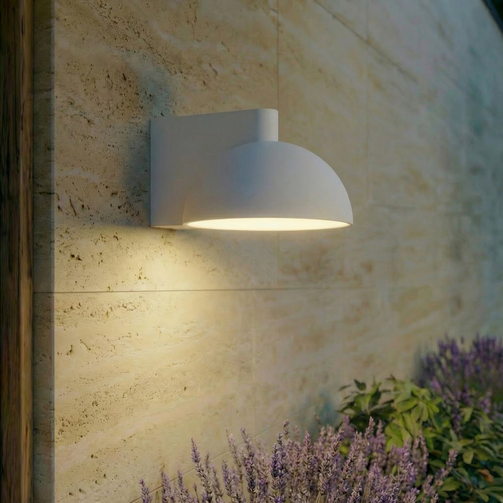 Velira LED buiten wandlamp, metaal, IP54, lichtgrijs - Lucande