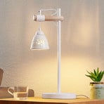 Lindby Pimana table lamp, ceramic lampshade