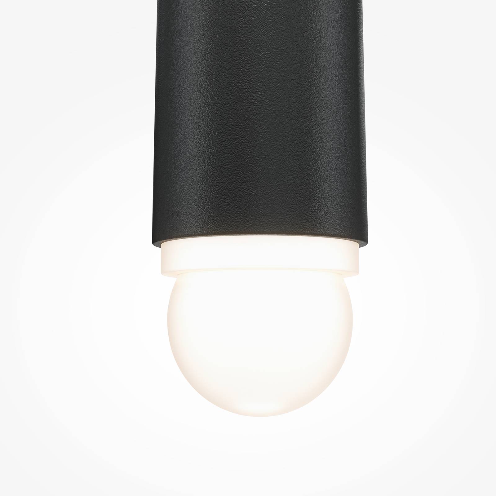 Závesné svietidlo Maytoni Cascade LED, čierne, 1 svetlo