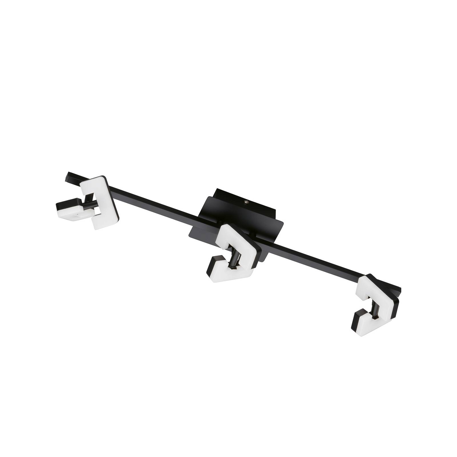 LED-Deckenleuchte Ray, 60 cm, 3-flammig, schwarz, Metall günstig online kaufen