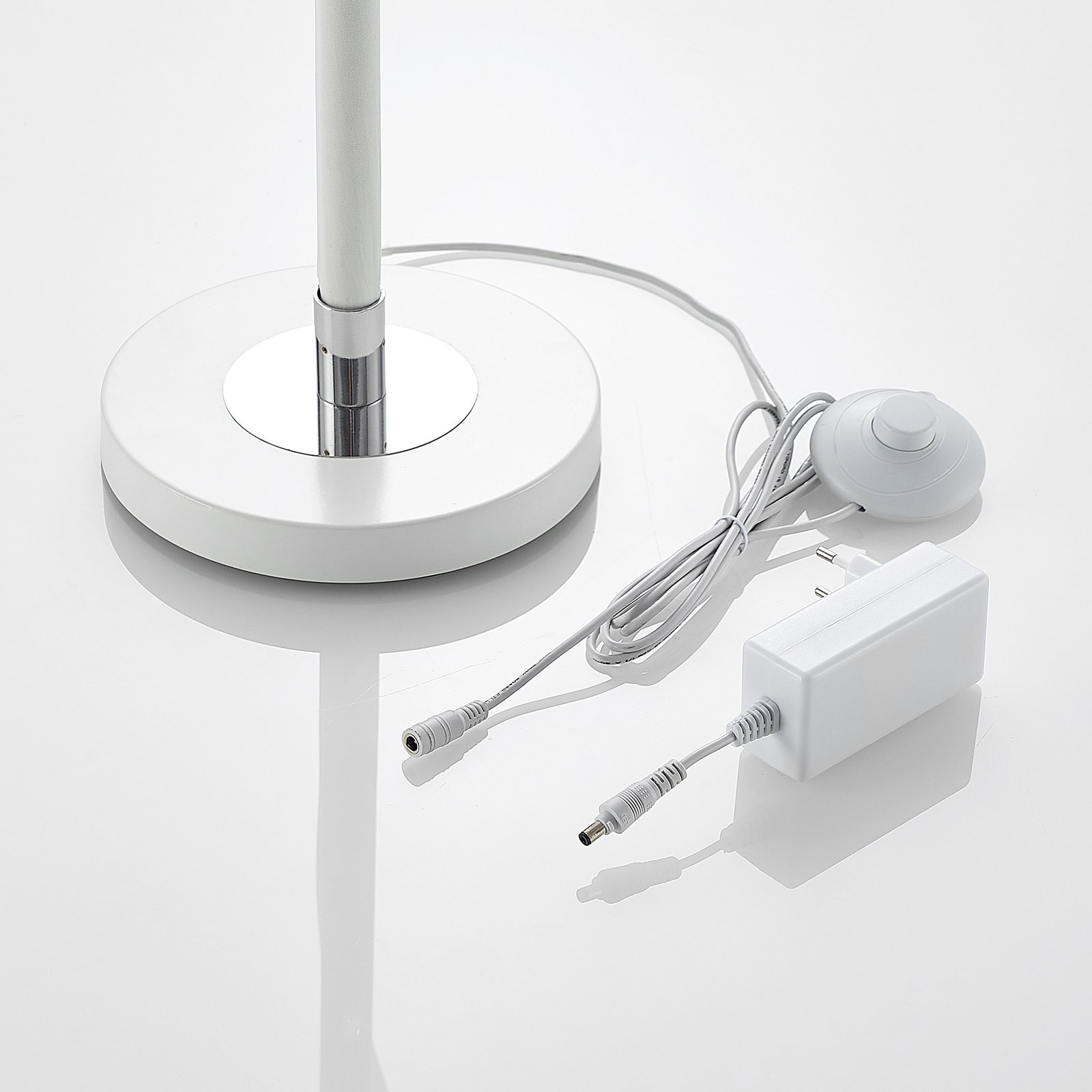 Edano Floor Lamp White/Chrome - Lucande