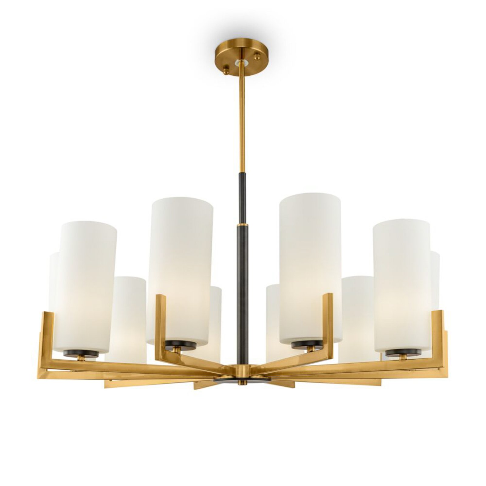 Maytoni Fortano chandelier, 10-bulb, glass, E27