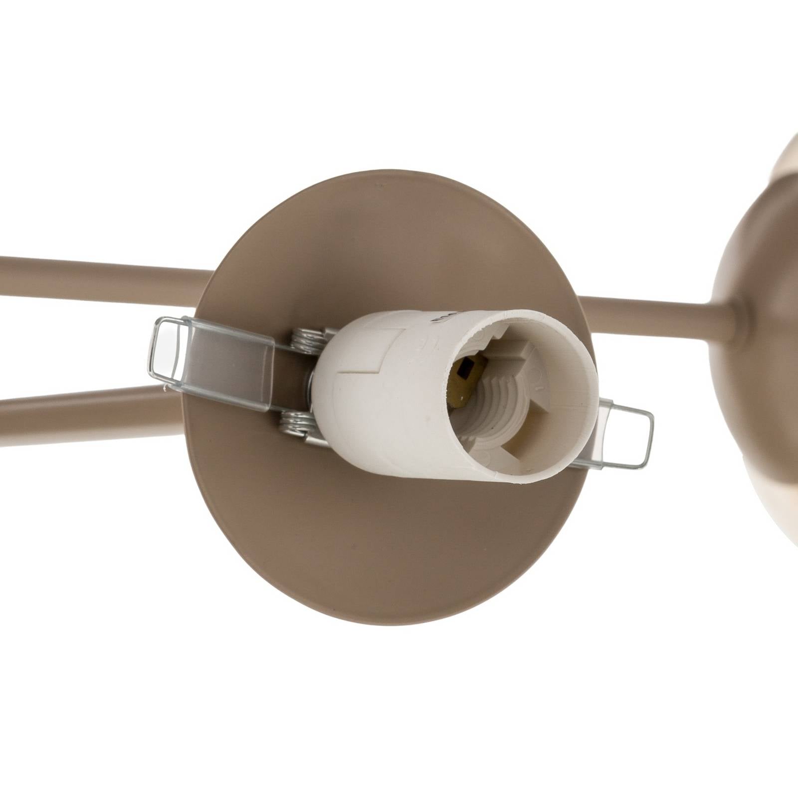 Lampa sufitowa ROMA, beżowa, długość 75 cm, 4-punktowa, szkło/metal