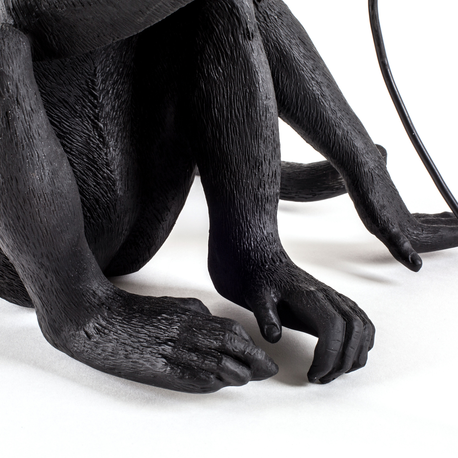 Monkey Sitting Außen Tischleuchte Schwarz - Seletti