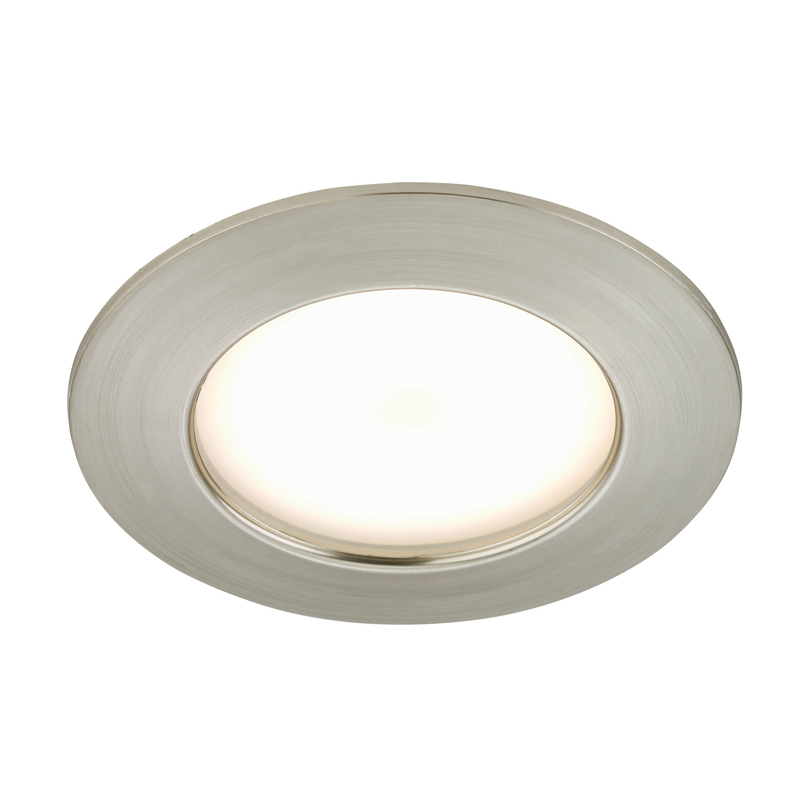 Brilonger Powerful LED recessed light Elli, matt nickel, for Bathroom, plastic, 10.5 W, energy efficiency: A+, H: 3.3 cm
