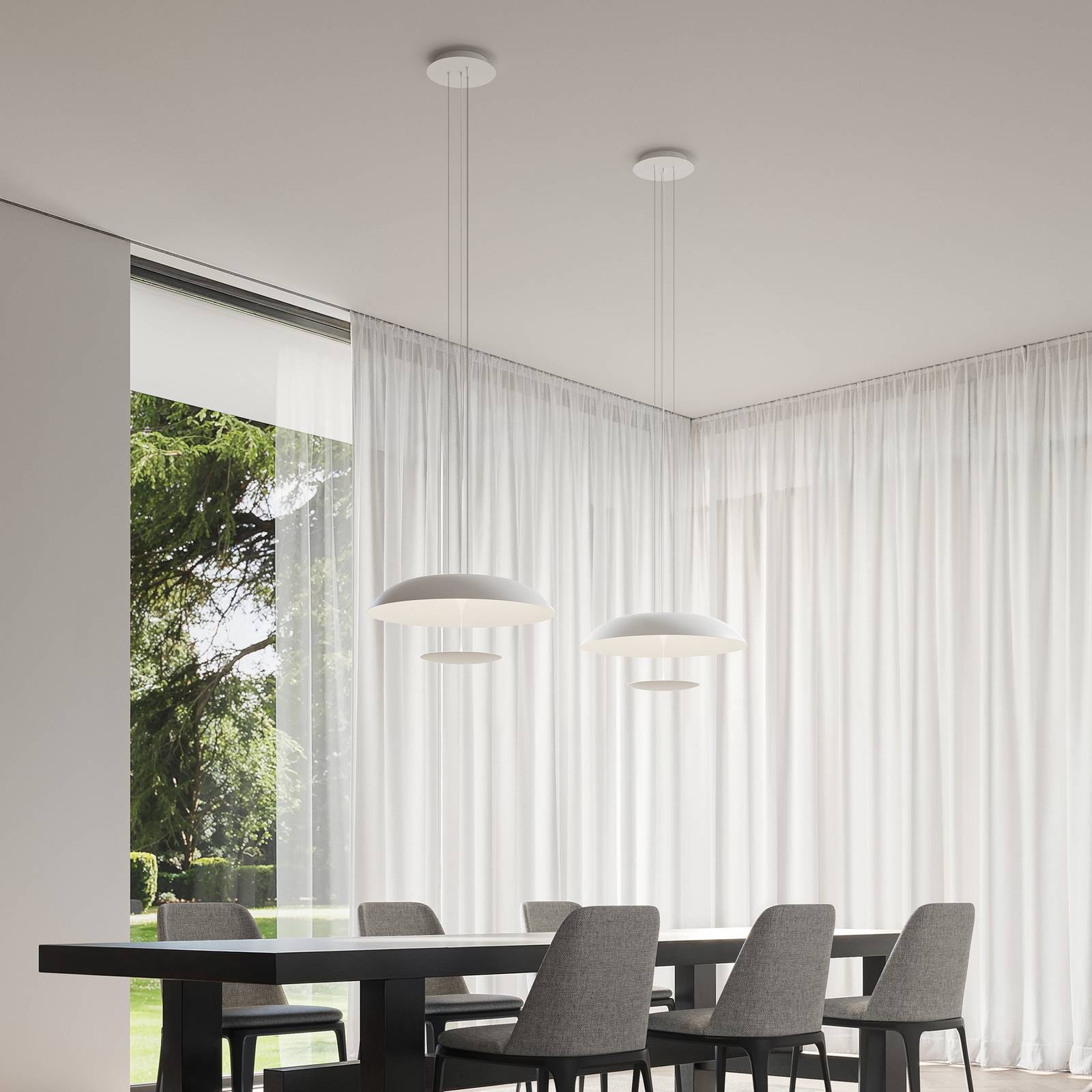 Karman Żyrandol LED BLANCO, Ø 60 cm, biały, metal