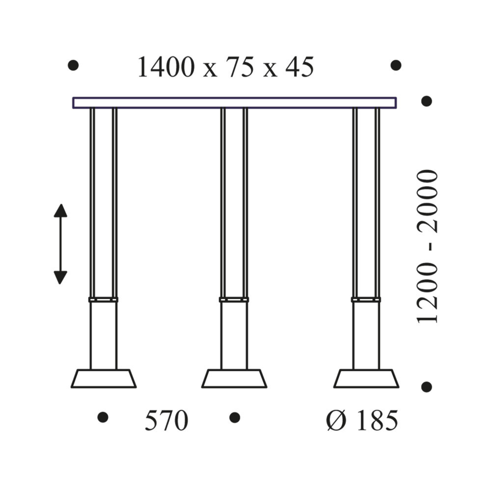 OLIGO Glance LED-pendellampa med 3 ljus och geststyrning