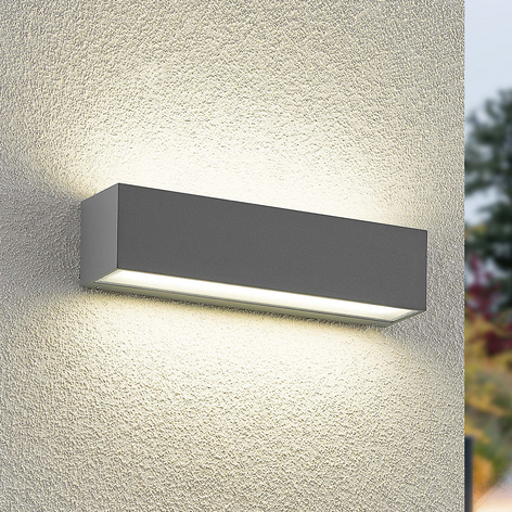 Arcchio Lengo LED-Wandlampe CCT, 25cm, 2-fl. grau