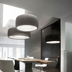 Luceplan Silenzio Lámpara colgante LED gris Ø 120cm