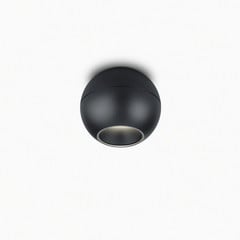 Helestra Eto -LED-kattospotti Ø10cm 927 musta