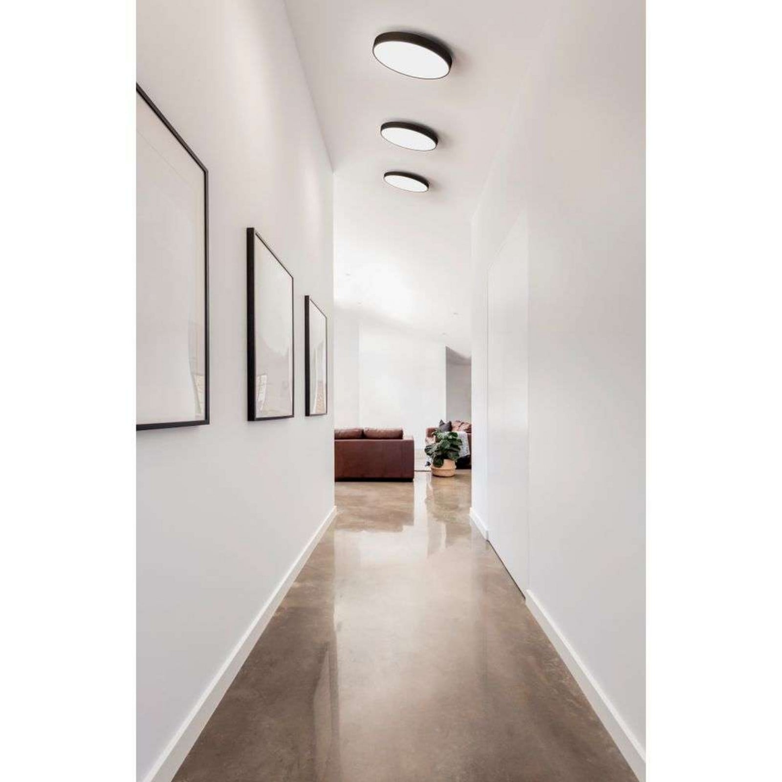 Luna C450 LED Plafond 3000K Svart ANTIDARK - K&ouml;k - Plast