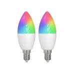 LUUMR Smart LED-Kerzenlampe E14 4,9W RGBW CCT Tuya matt 2er