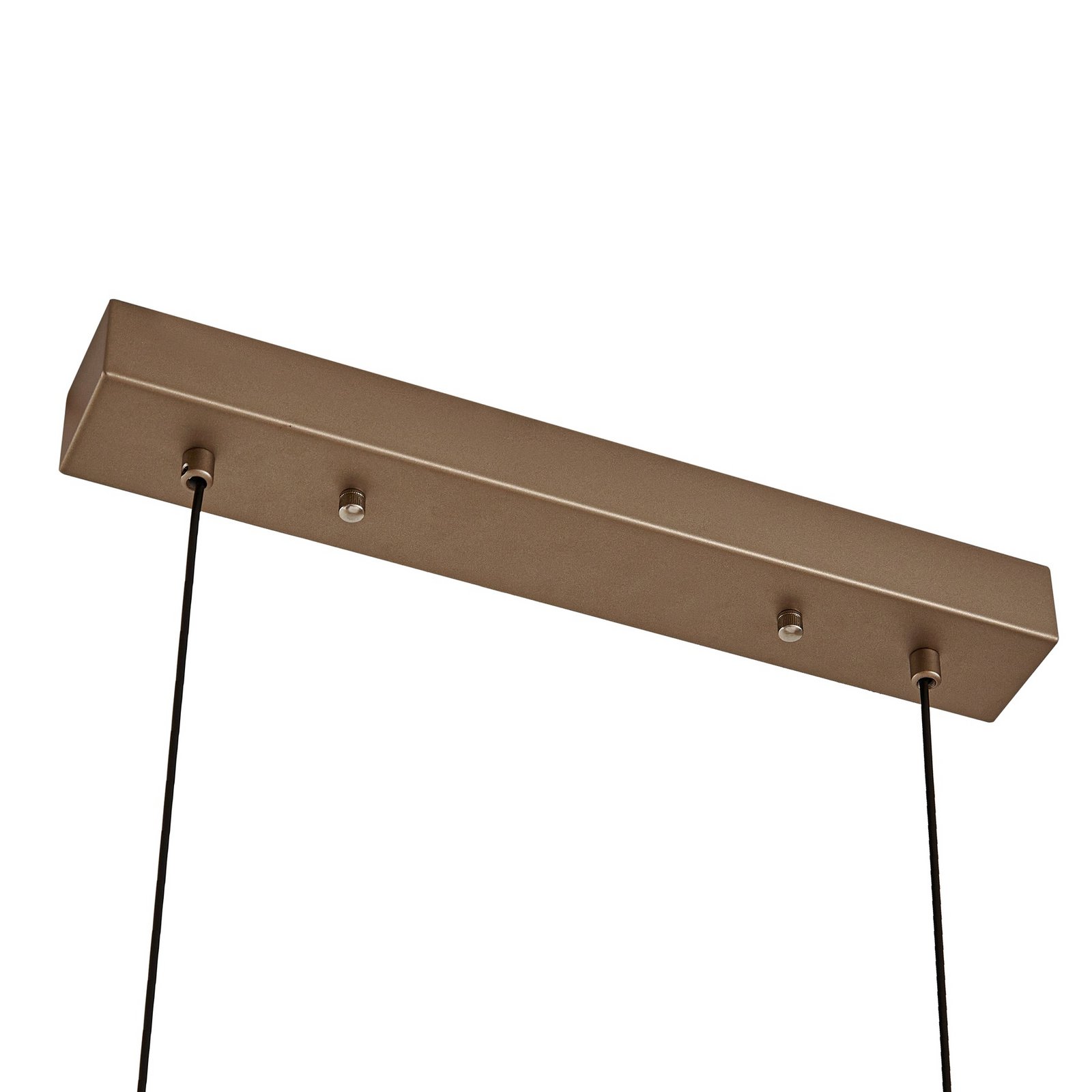 Żyrandol LED Jaren, 100 cm, CCT, czarna/brązowa – Lindby