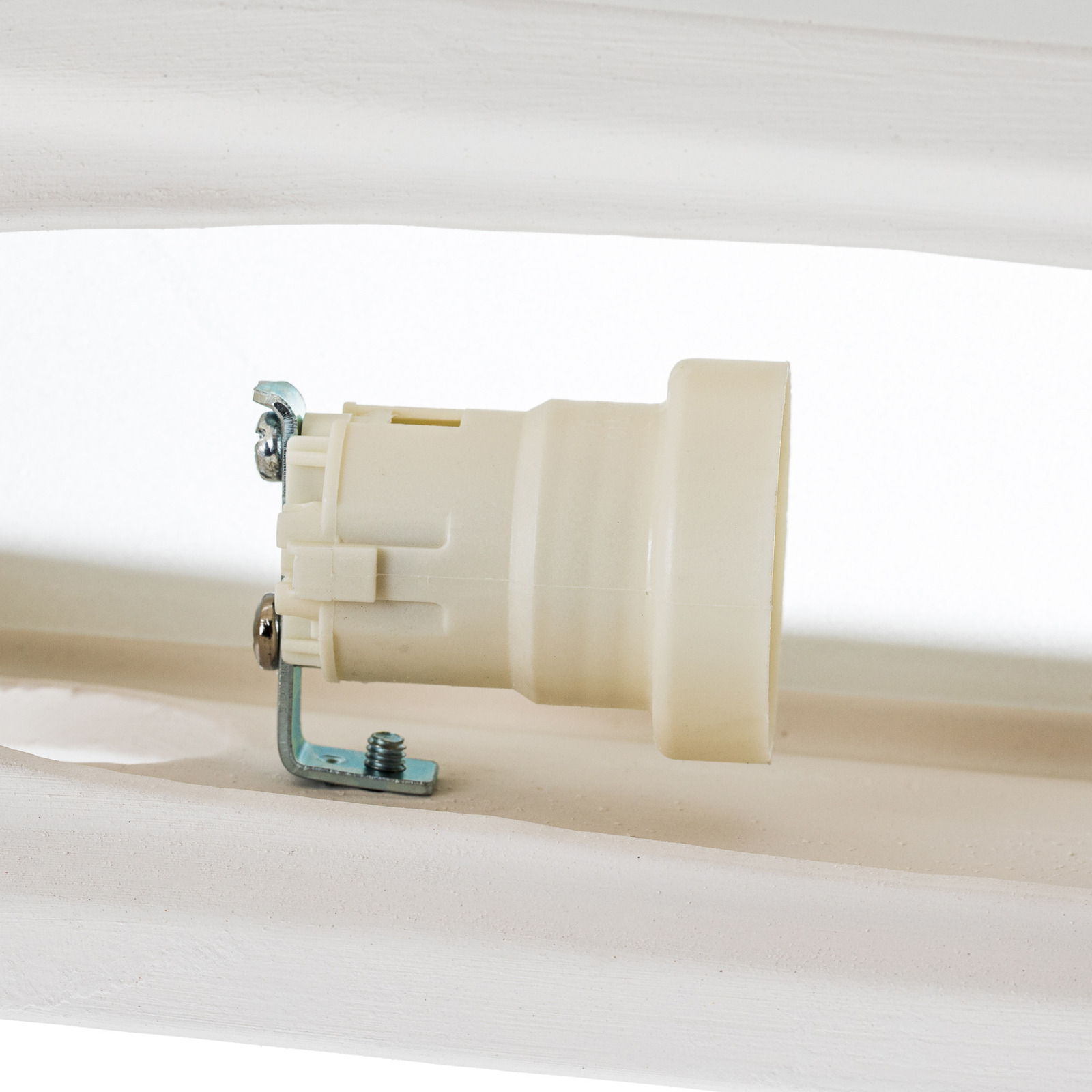 Lampa ścienna ceramiczna Top, biała, 32 x 9 cm
