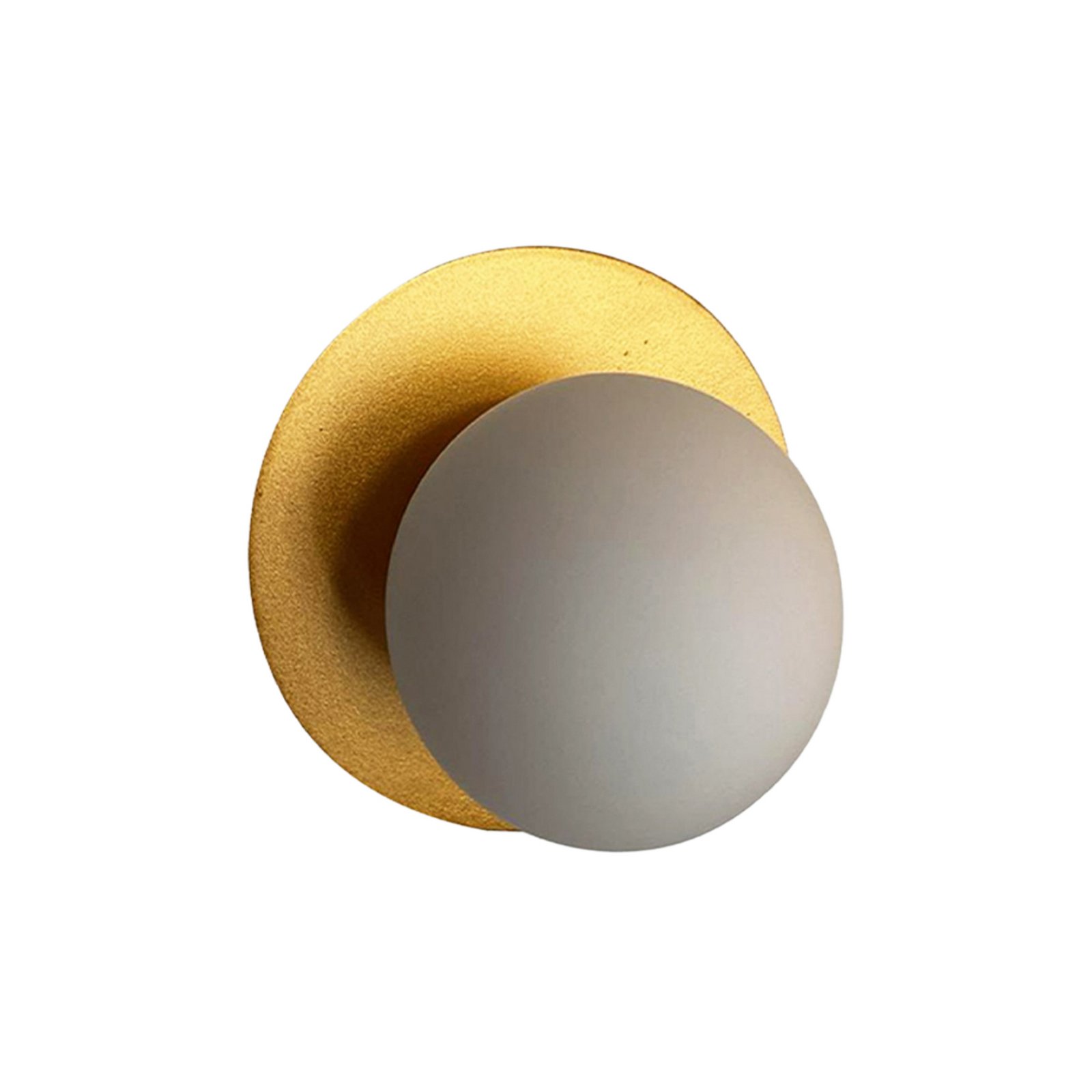 Aylin wall light, gold-coloured, Ø 15 cm, metal, G9