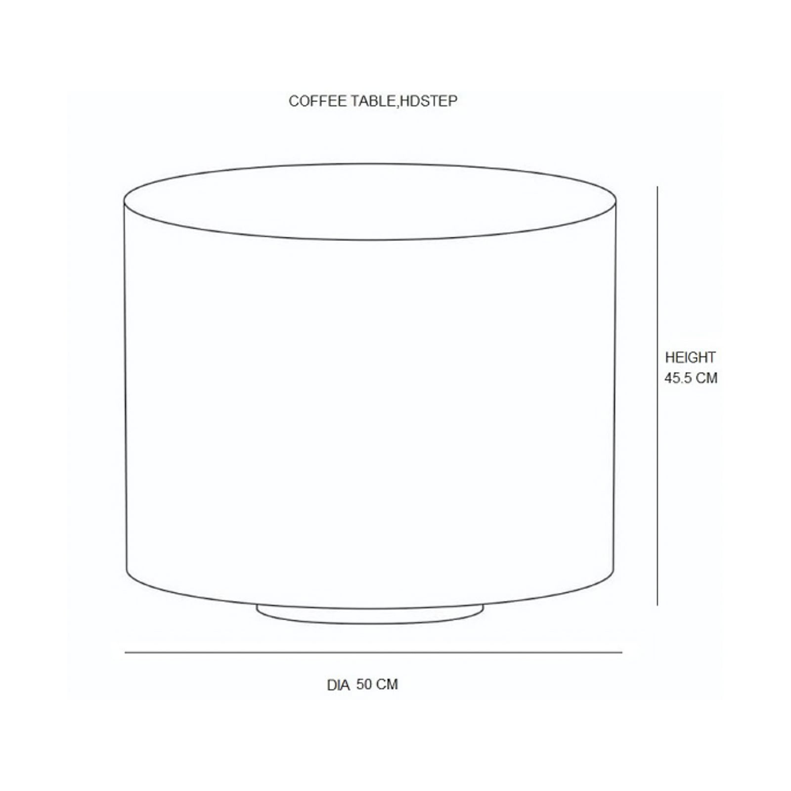 Tavolino HDStep color ottone, altezza 46 cm - House Doctor