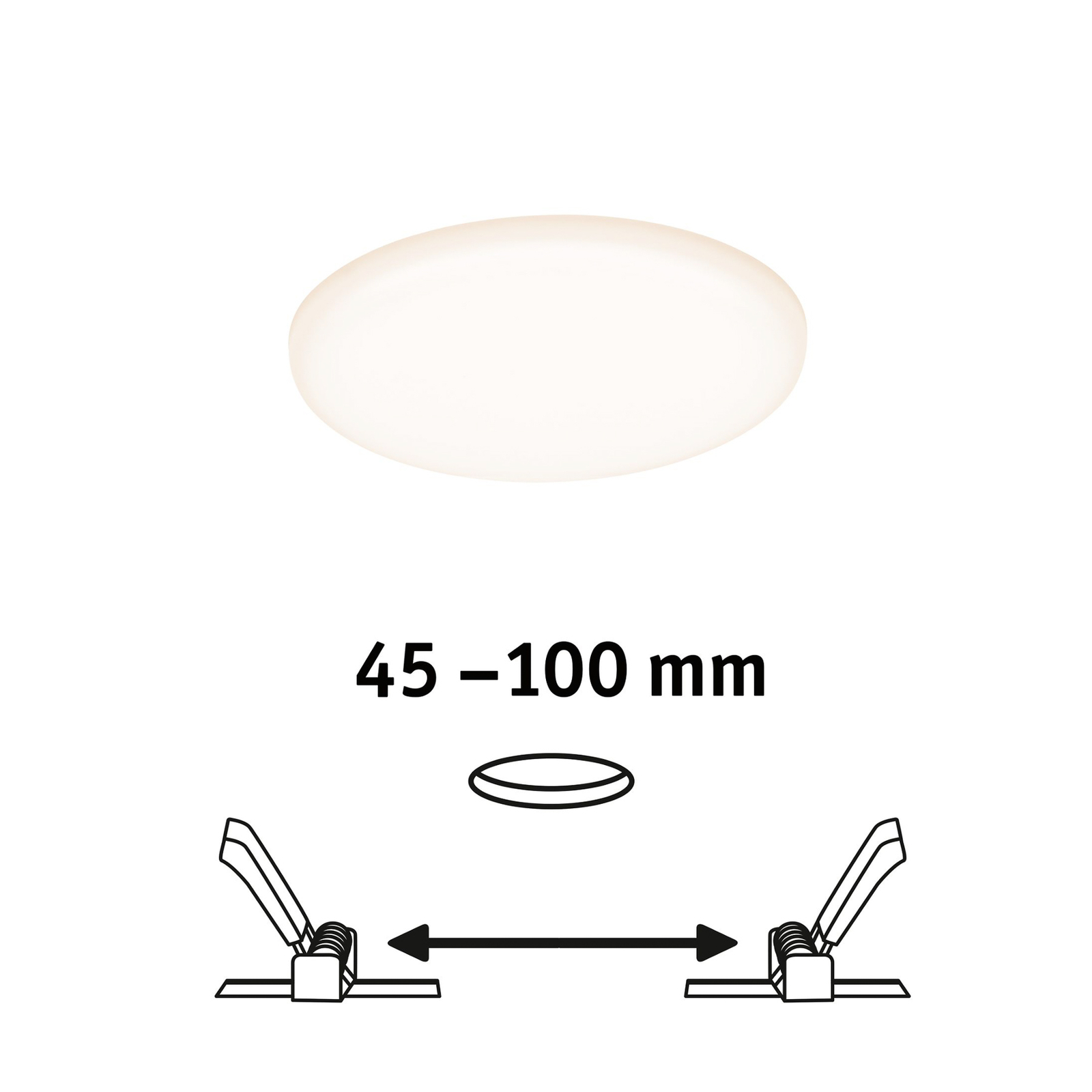 Paulmann-LED-paneeli Veluna 3 000 K pyöreä 12,5cm
