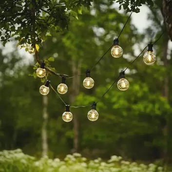 Outdoor Lampion Lichterkette weiß 4,75m 20 LED Warmweiß mit Netzs, 22,99 €
