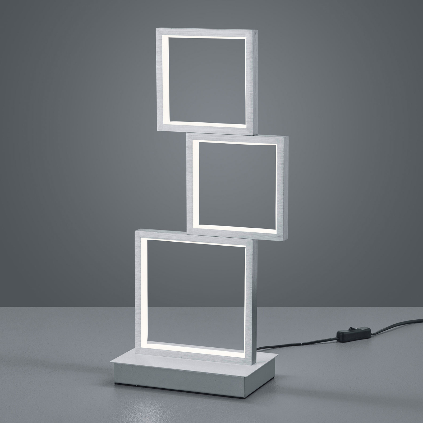 LED-bordslampa Sorrento, borstat aluminium