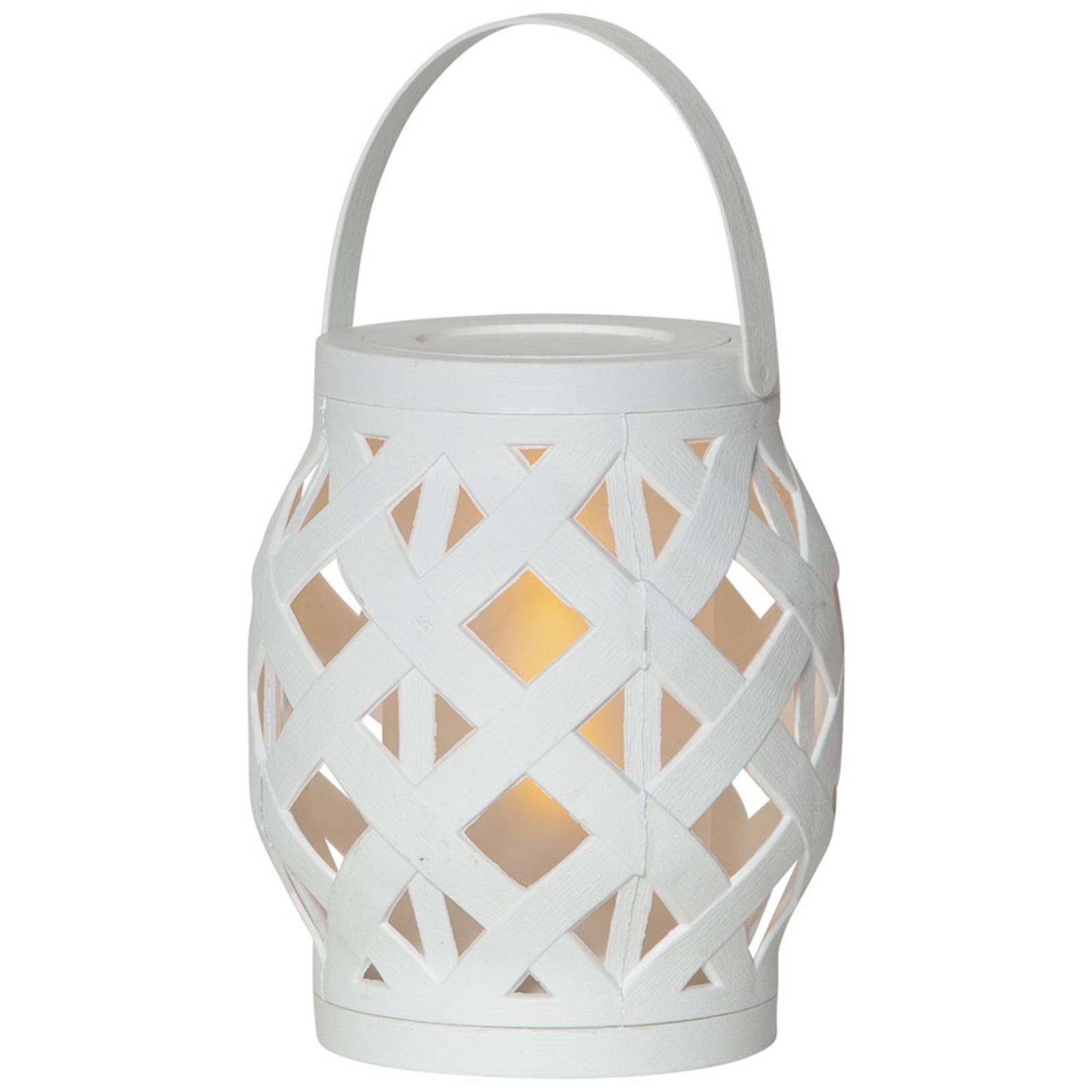 LED-Laterne Flame Lantern, weiß, Höhe 16 cm