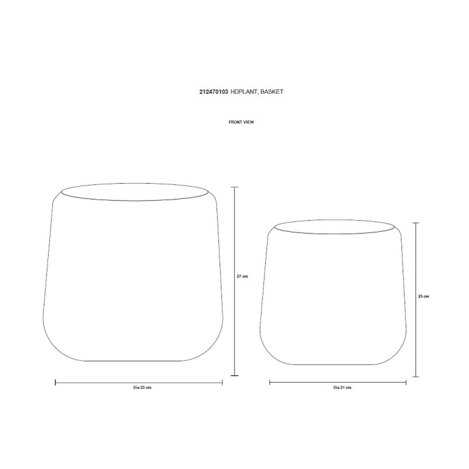 Vaso da fiori HDPlant, alghe marine, 27/25 cm, set da 2 - House Doctor