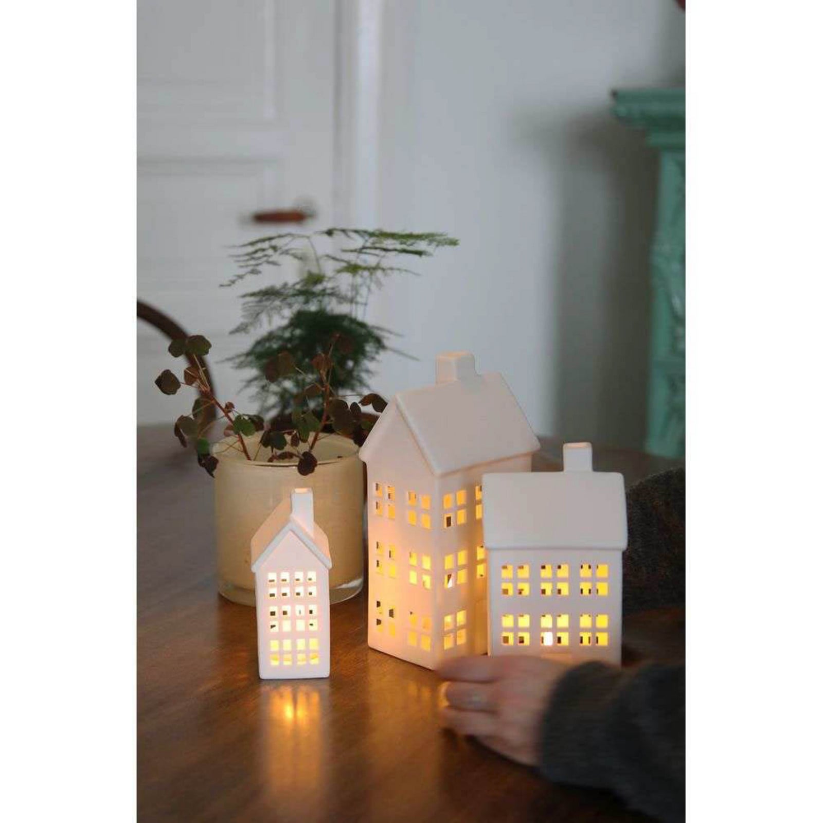 Eton Decoration Bordslampa 3 pcs. White Marksl&ouml;jd - Vardagsrum - Keramik