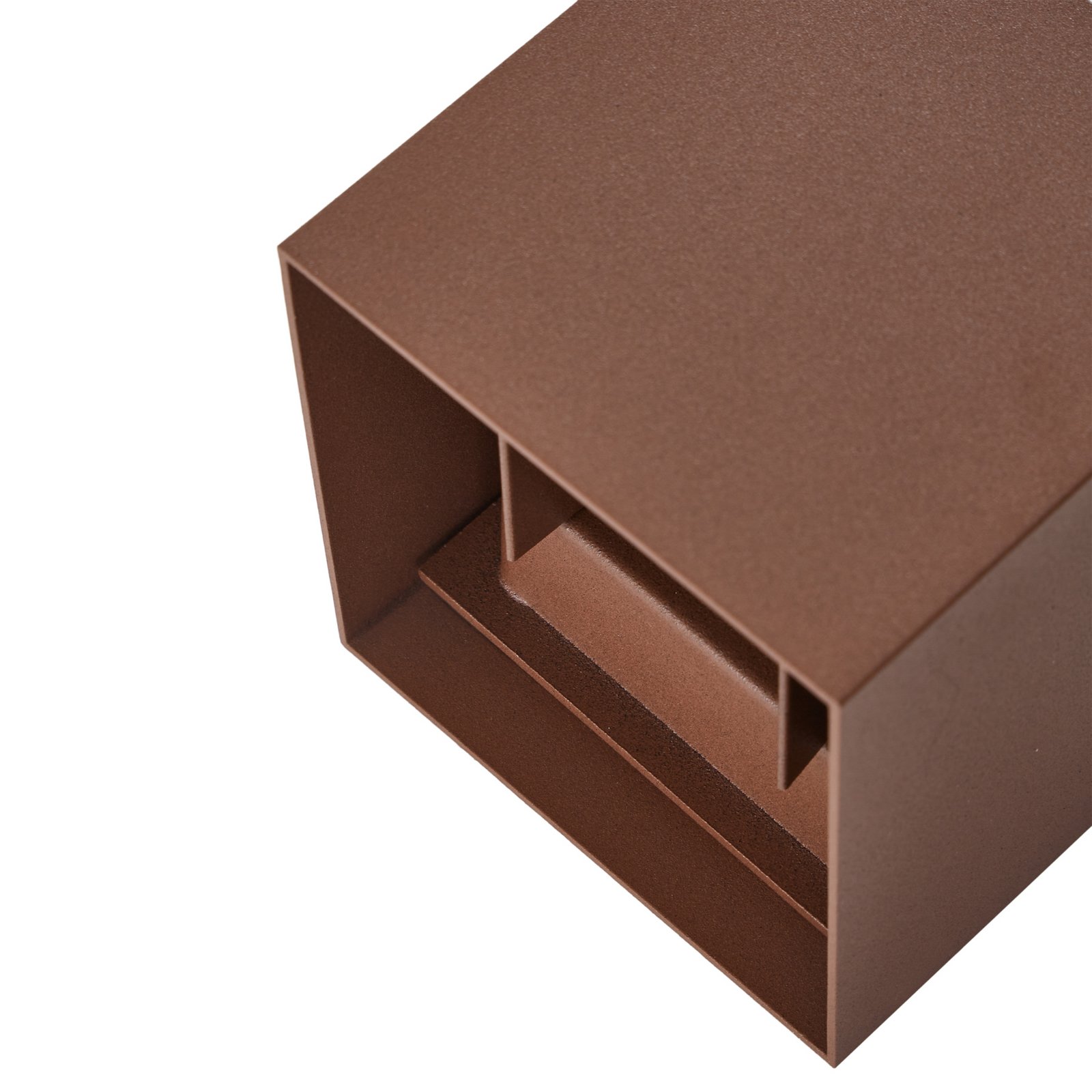 Nivar Square LED Buiten Wandlamp Rust Brown - Lindby
