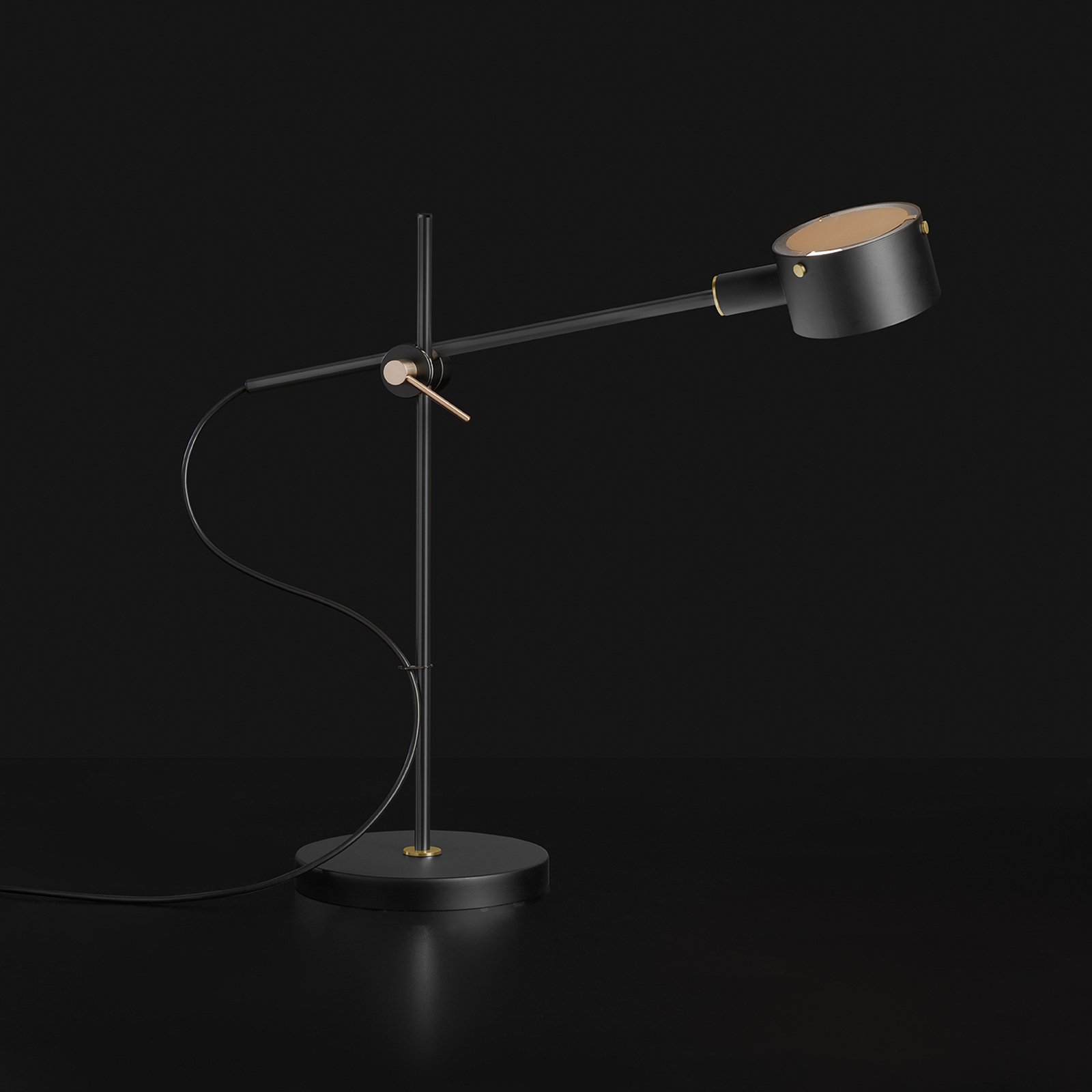 Oluce Go 252 LED table lamp, black