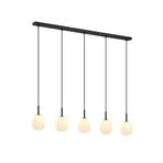 Etiena 5 Hanglamp Opal/Black - Lindby