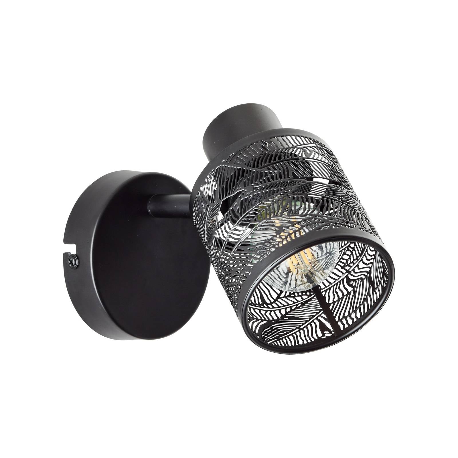 Wandstrahler Bano, Breite 13,5 cm, schwarz matt, Metall