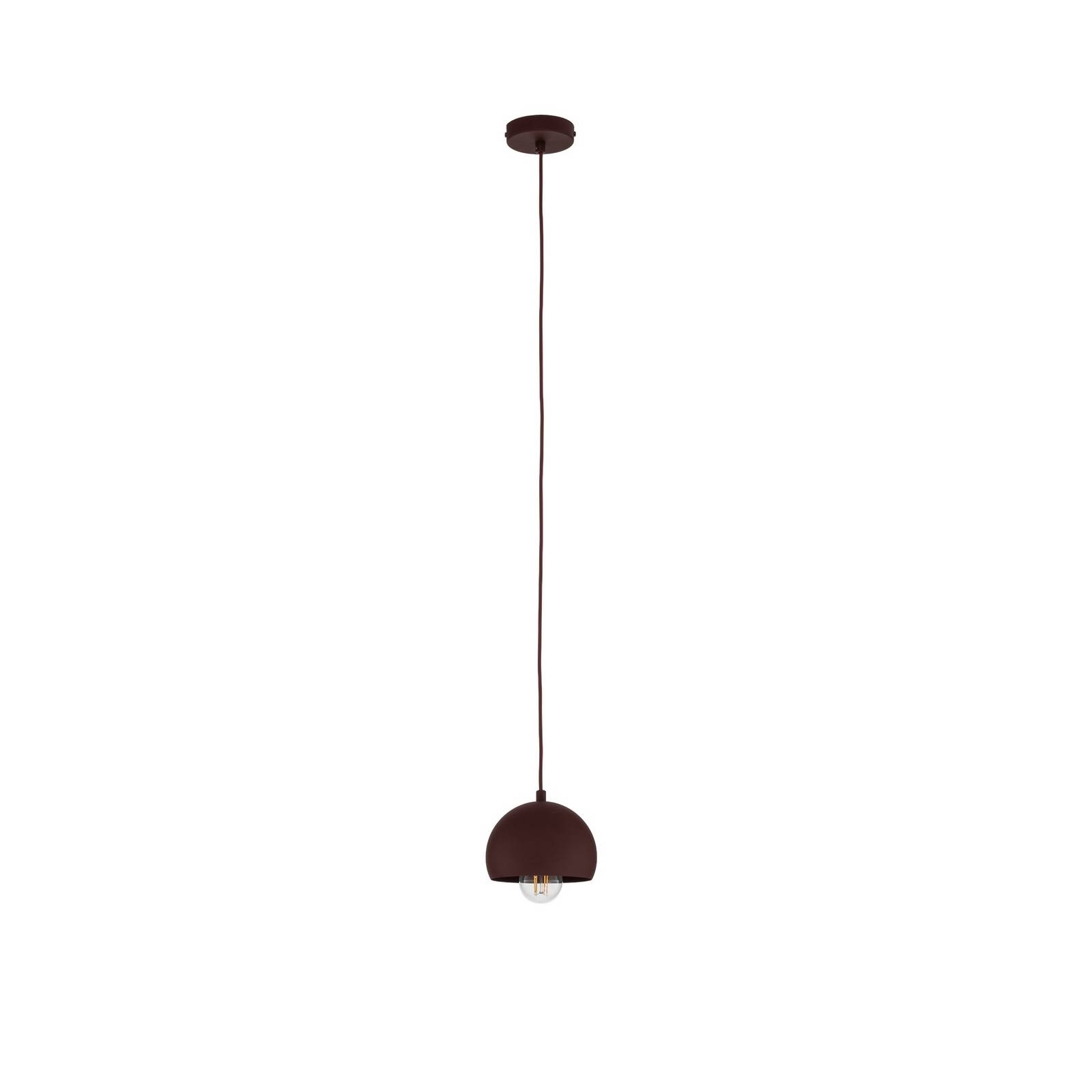 Hängelampe Sool, dunkelrot, Ø 15 cm, 1-flammig, Metall, E27