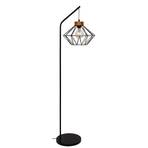 Vega floor lamp with a cage lampshade
