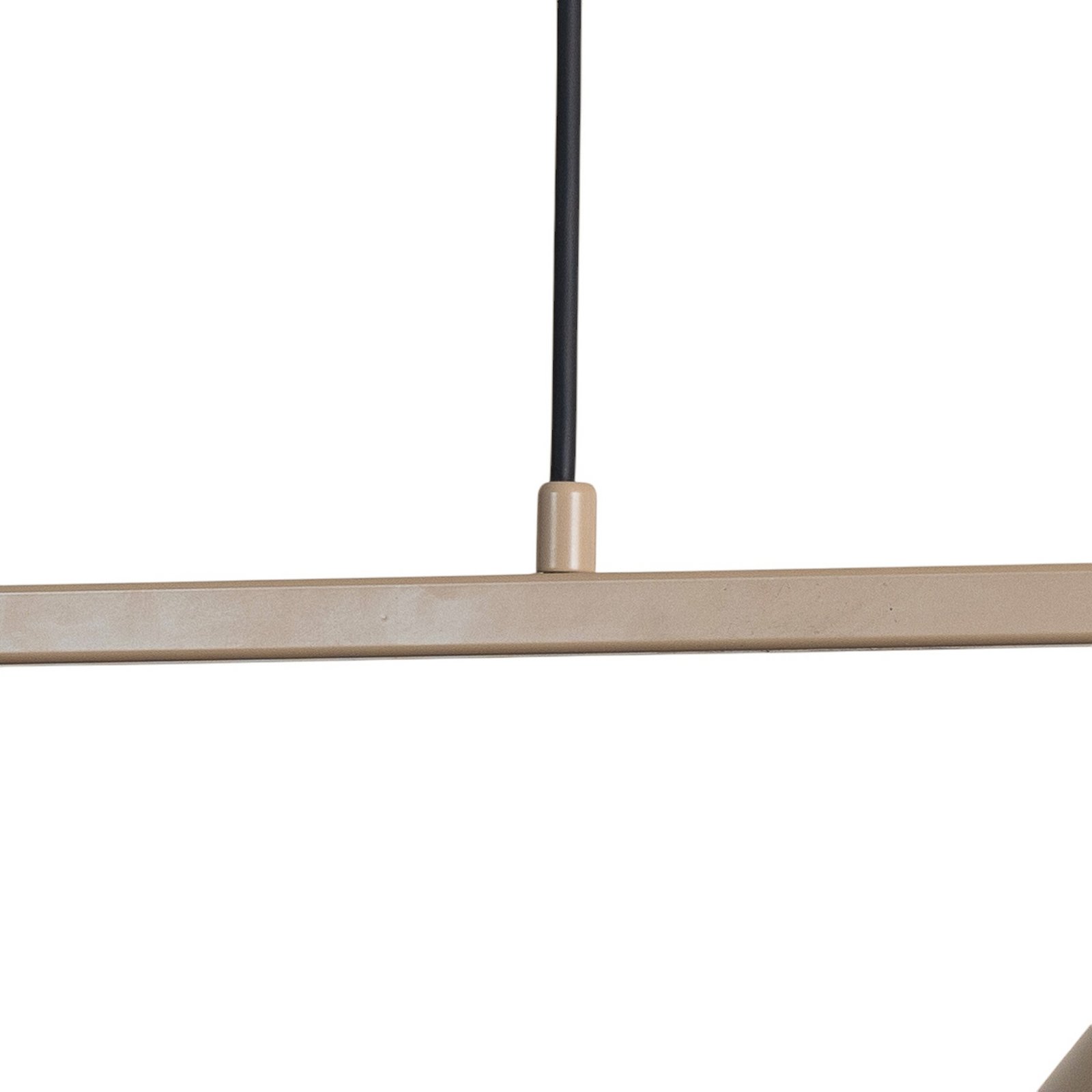 Hängeleuchte Form 4, beige, Metall, 4-flammig, Kegel, E27