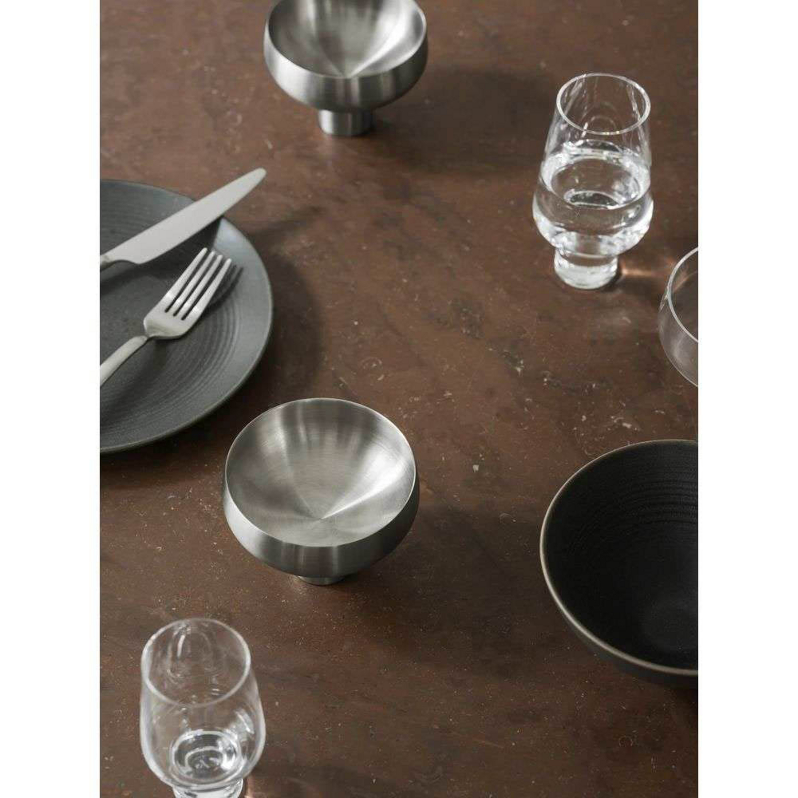Koyoi Coupe Glas Set of 2 Matt Stainless Steel