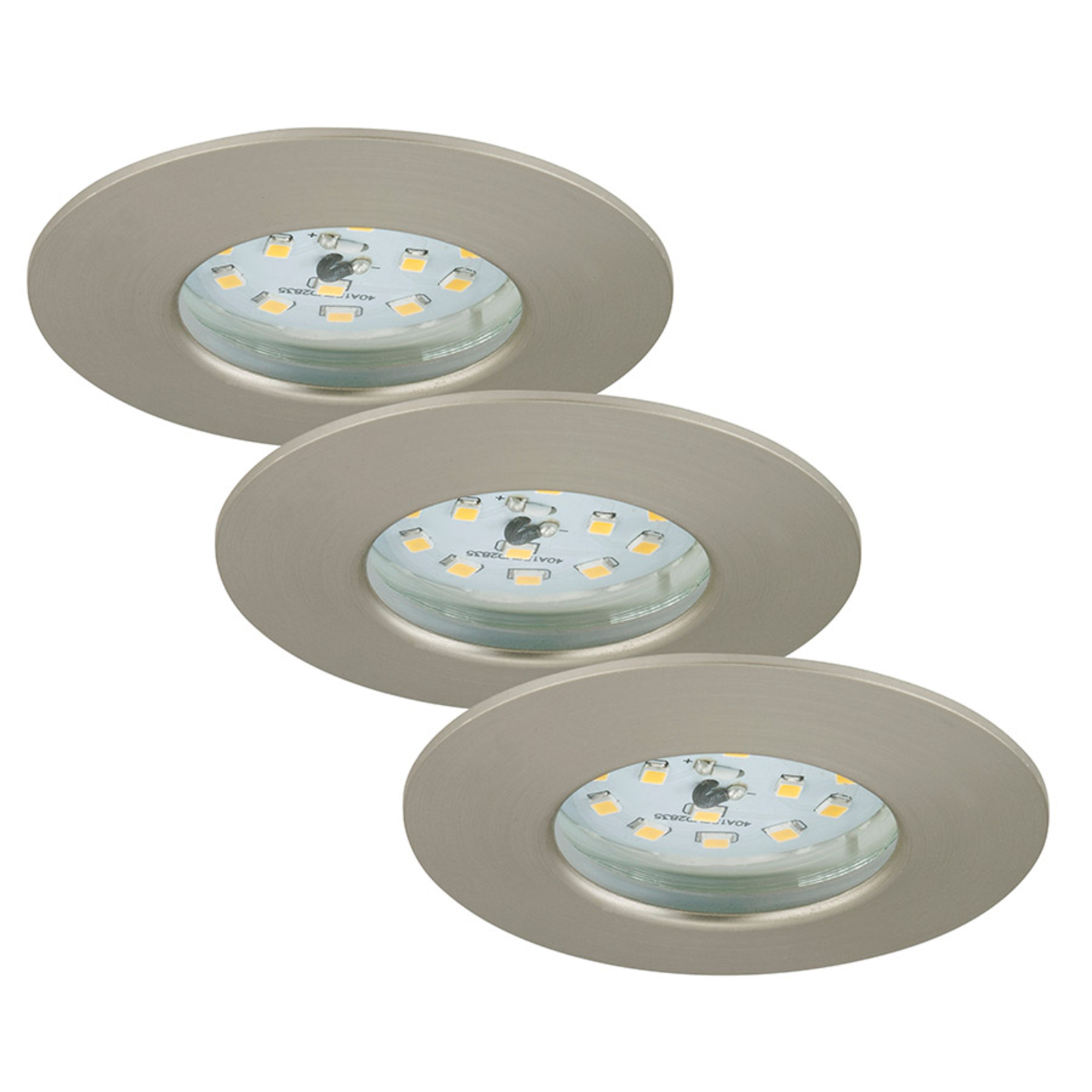 LED-Einbauleuchte Attach Dim, IP44, 3er-Set