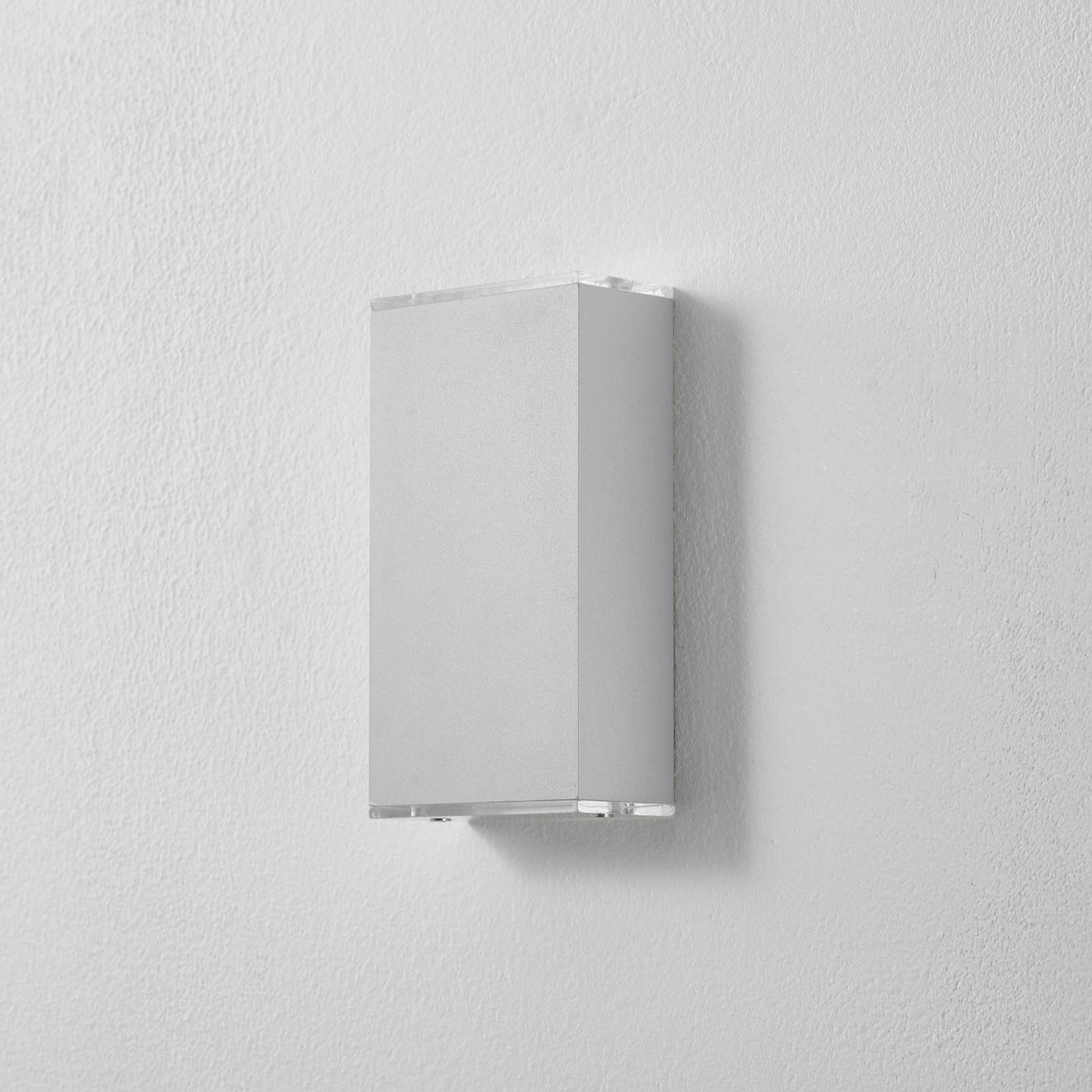 Lucande Anita LED-vägglampa silver höjd 17 cm