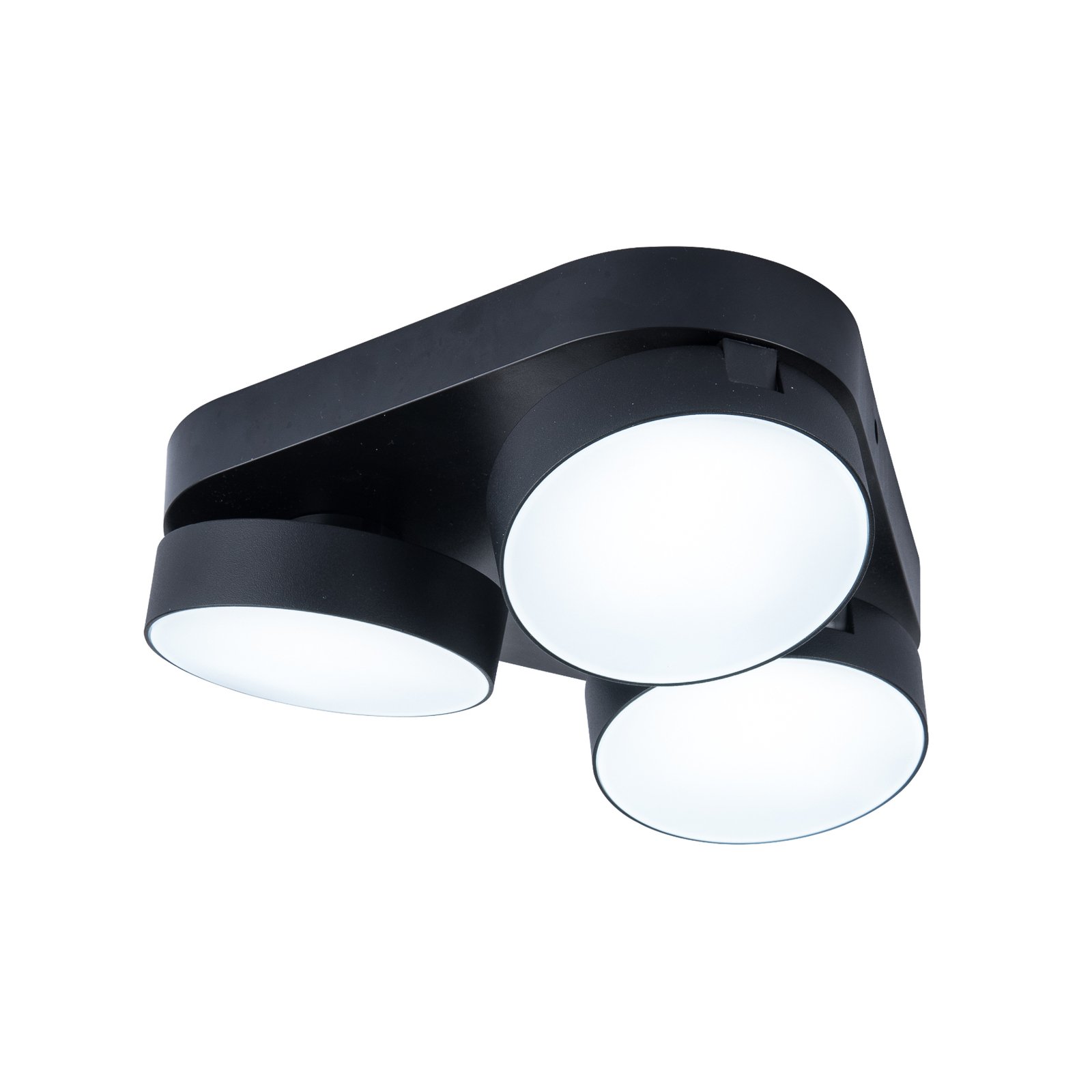 LED-Deckenspot Stanos, CCT, dreiflammig, schwarz