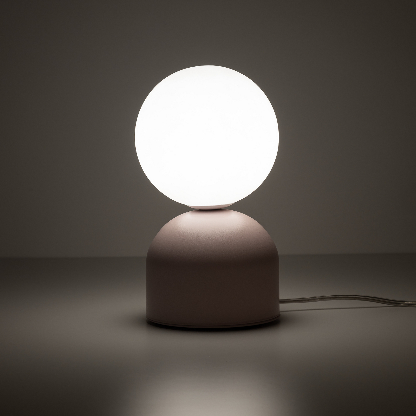 Tafellamp Miki, roze, glas, hoogte 21 cm, G9