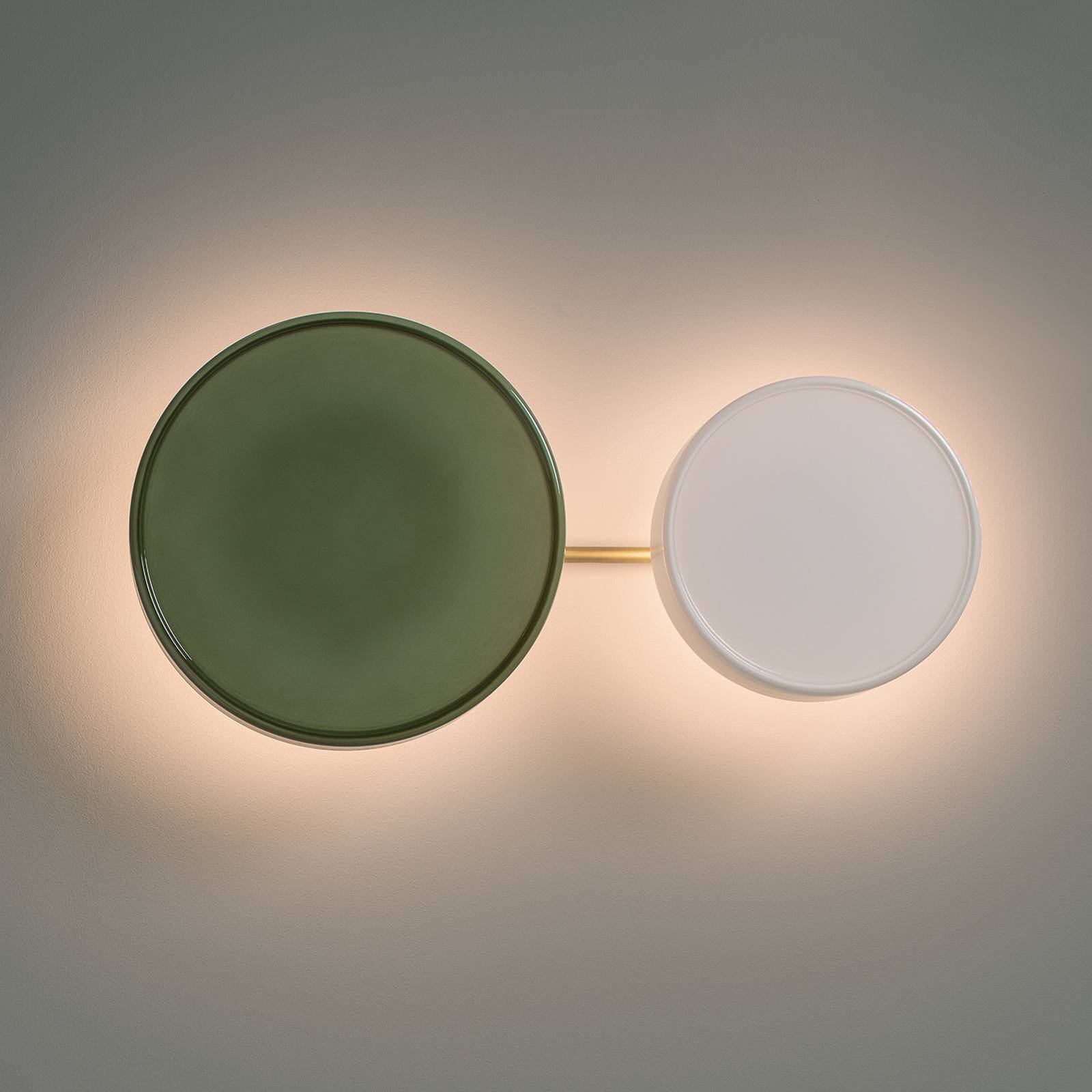 Kinkiet LED MARSET Caramel, opal, Ø 22 cm, TRIAC, szkło