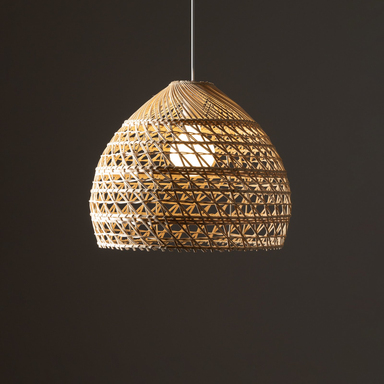BOHO pendant light, Ø 43 cm, natural brown, rattan, E27