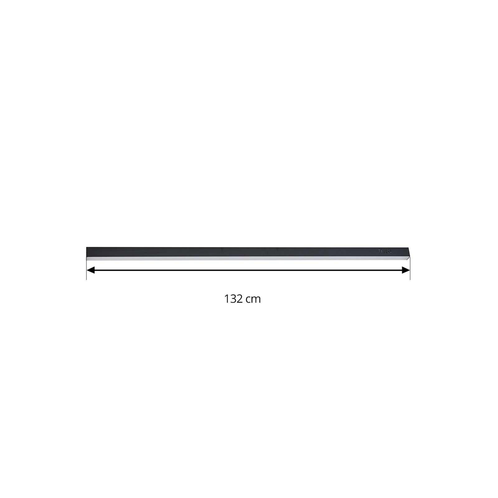 Lampa sufitowa LED Teniona, 132 cm, czarny, aluminium