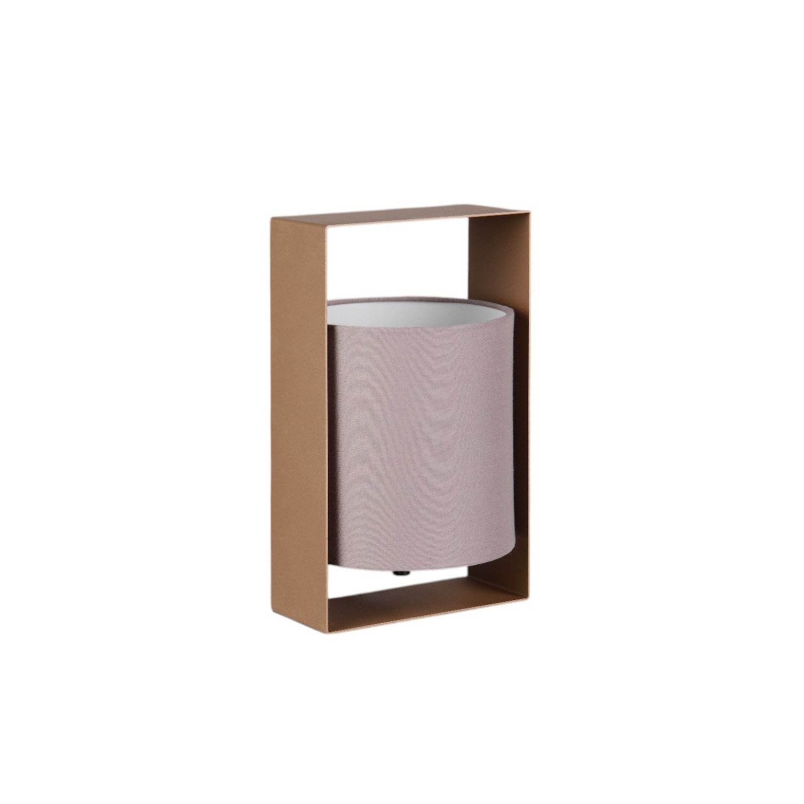 Pail table lamp, coffee, metal, height 27 cm