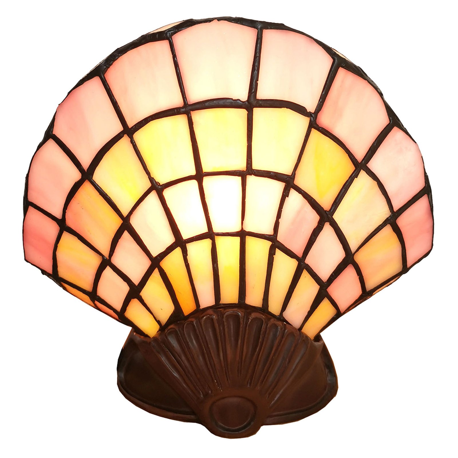 6000 deco asztali lámpa, üveghéj, Tiffany-Design