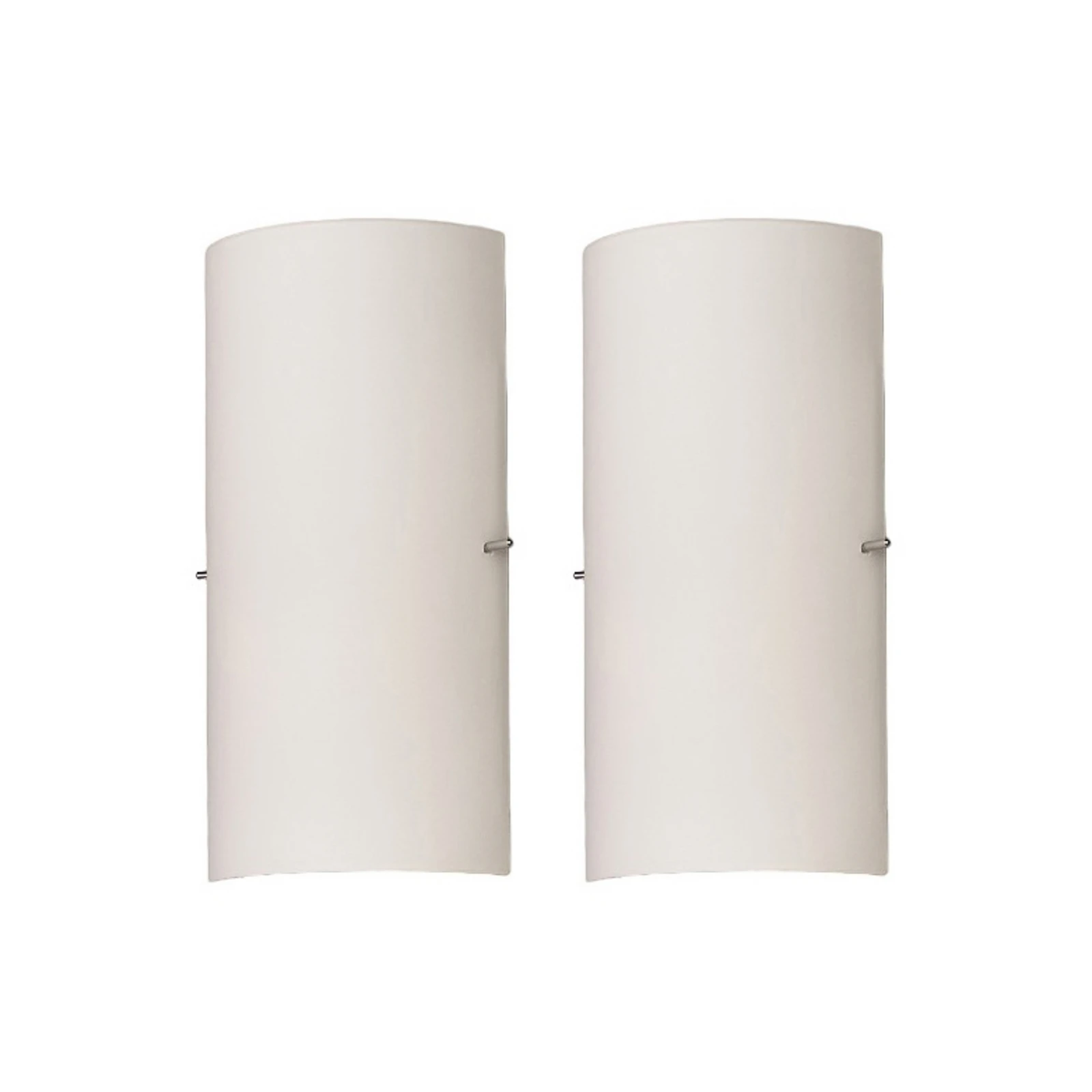 Halbrunde Glas-Wandleuchte Sidra, 2er-Set