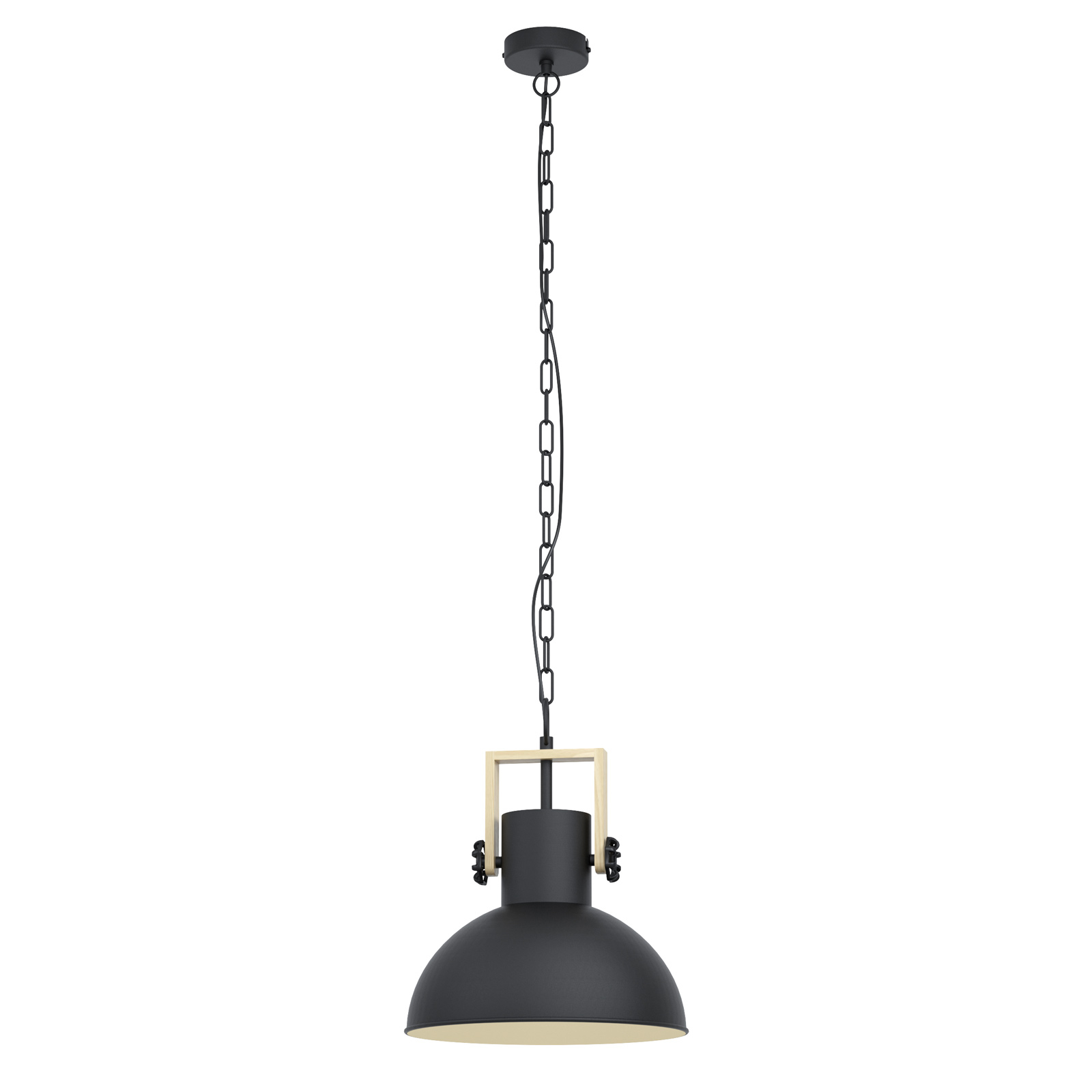 Lubenham hanging light, metal lampshade