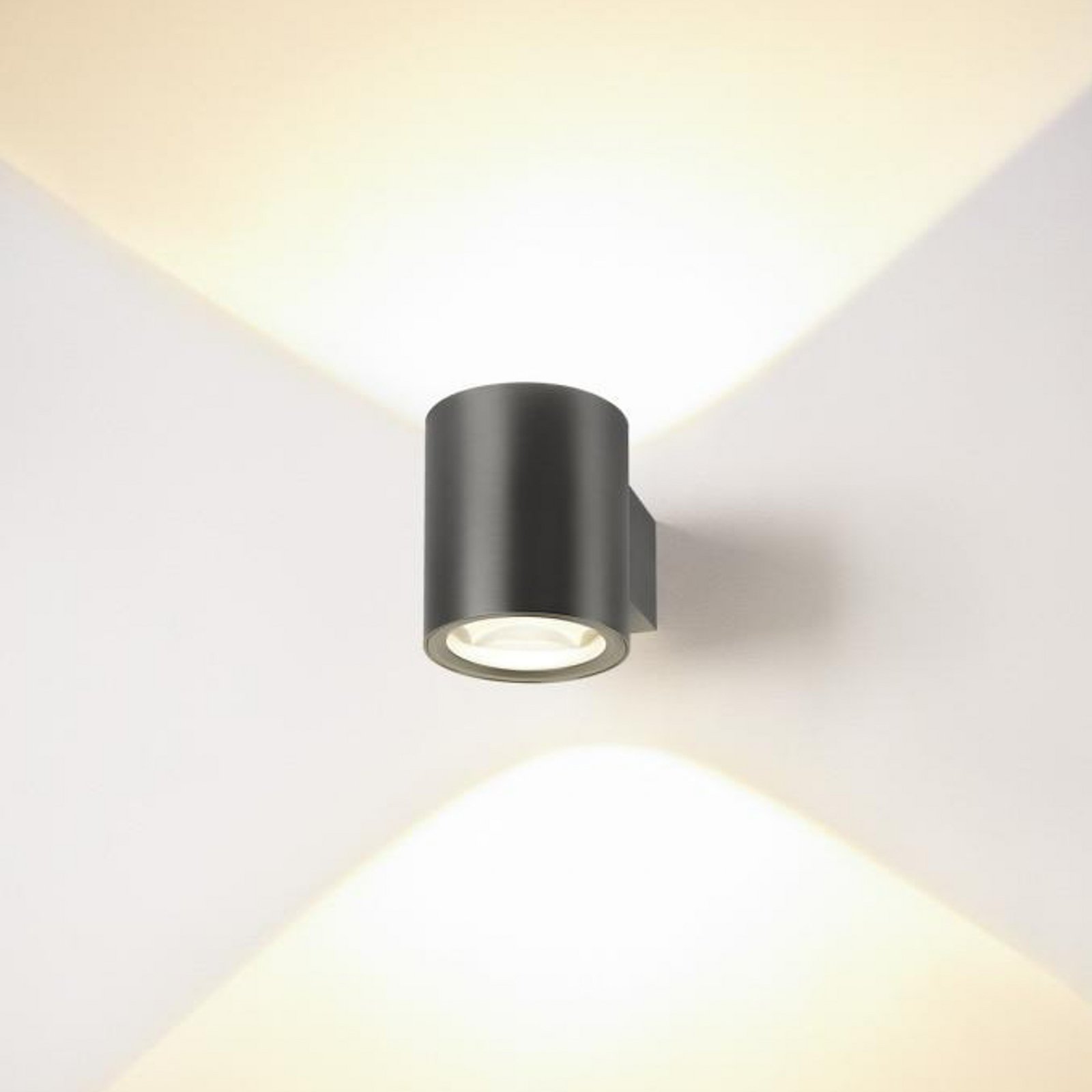 SLV LED-Wandleuchte Oculus, bronzefarben Ø 9 cm, dim to warm