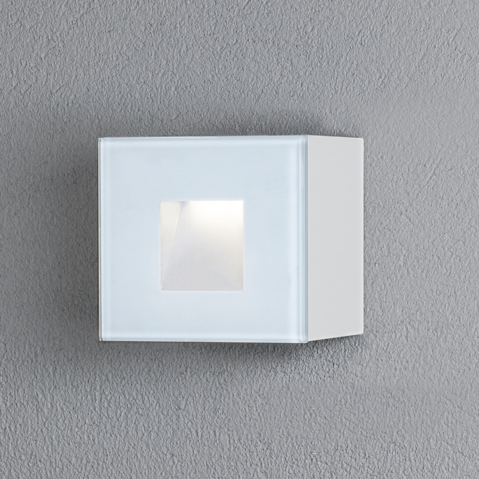 LED-Außenwandleuchte Chieri, 8 x 8 cm, weiß