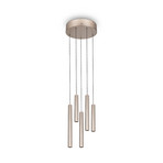 Lámpara colgante LED Arimato, Ø 35 cm, color crema, metal, CCT